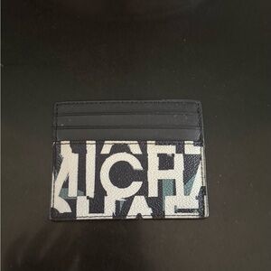 Michael Kors Monogram Black and White Card Holder